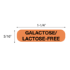 Nevs Galactose / Lactose-Free Label 5/16 x 1-1/4" D-1613